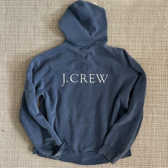 Vintage J.Crew Navy Blue Front Zip Hoodie - Picture 2 of 6